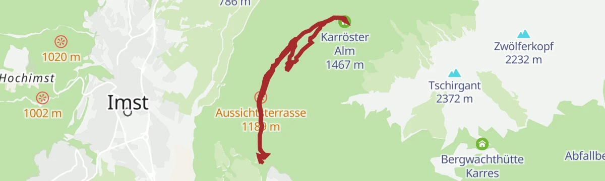 Route map: Geolehrpfad – Karröster Alm